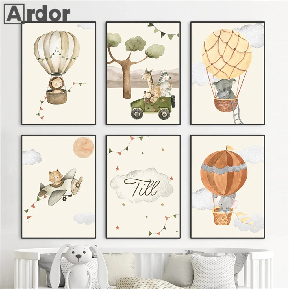 Custom Name Poster Animals Hot Air Balloon Airplane Car Canvas Painting Nursery Art Prints Nordic Wall Pictures Baby Room Decor
Custom Name Poster Animals Hot Air Balloon Airplane Car Canvas Painting Nursery Art Prints Nordic Wall Pictures Baby Room Decor