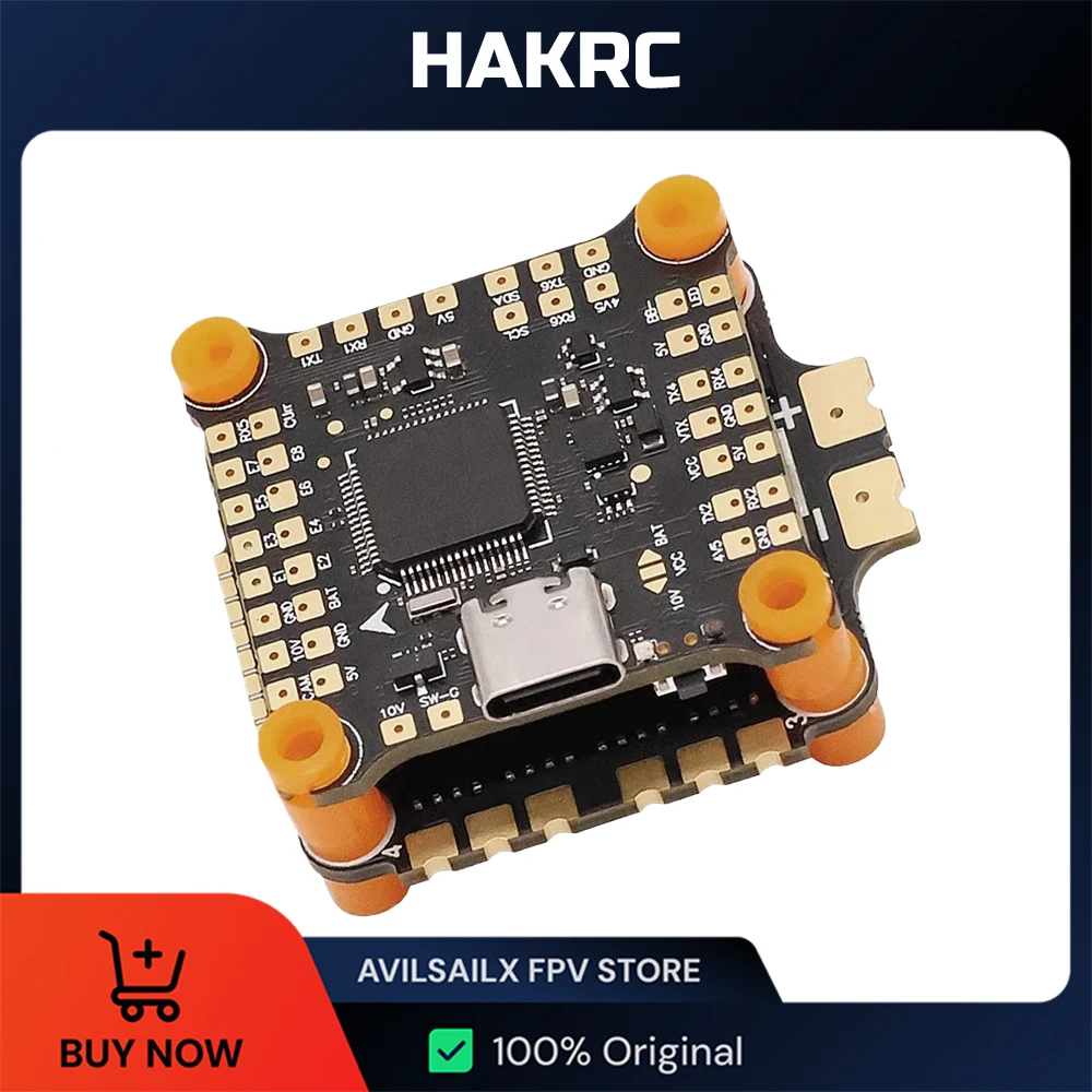 Контроллер полета HAKRC F405 V2 F4 Dual BEC с 45A/50A/60A/65A 4in1 ESC DShot 150/300/600/1200 ШИМ для деталей гоночного дрона RC FPV
Контроллер полета HAKRC F405 V2 F4 Dual BEC с 45A/50A/60A/65A 4in1 ESC DShot 150/300/600/1200 ШИМ для деталей гоночного дрона RC FPV