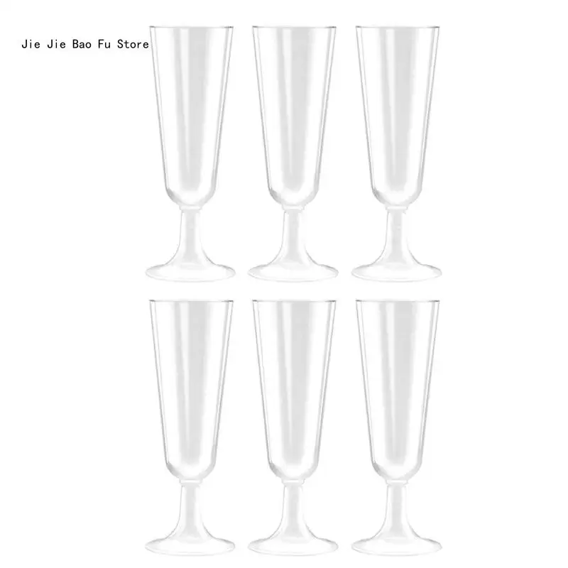E8BD 6x Transparent Champagne Flutes Champagne Mug Plastic Material Champagne Glass Cocktail Cup for Birthday Wedding Camping
E8BD 6x Transparent Champagne Flutes Champagne Mug Plastic Material Champagne Glass Cocktail Cup for Birthday Wedding Camping