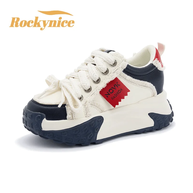 2025 г., массивные кроссовки из натуральной кожи, осенняя вулканизированная обувь на плоской подошве, женская повседневная спортивная обувь на высокой платформе со шнуровкой на каблуке 7,5 см
2025 г., массивные кроссовки из натуральной кожи, осенняя вулканизированная обувь на плоской подошве, женская повседневная спортивная обувь на высокой платформе со шнуровкой на каблуке 7,5 см