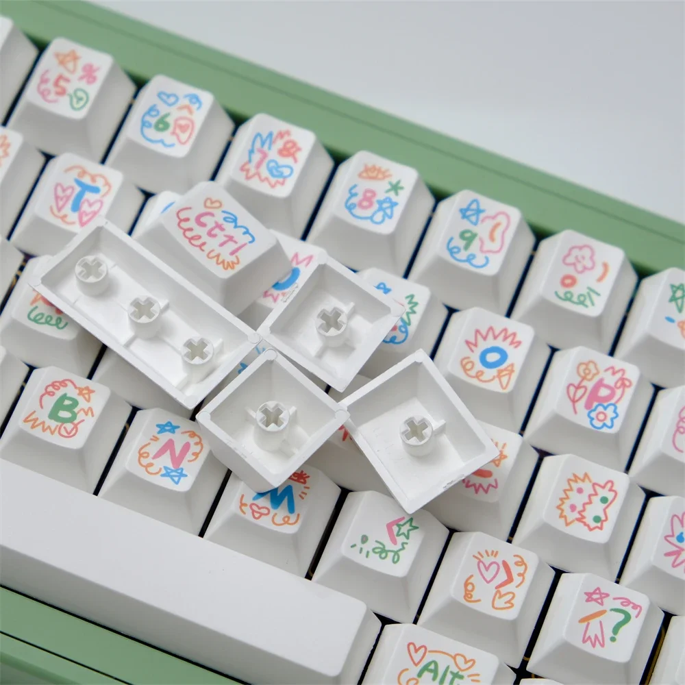 Graffiti single-sided keycap PBT original height, sublimation, mechanical keyboard cap
Graffiti single-sided keycap PBT original height, sublimation, mechanical keyboard cap