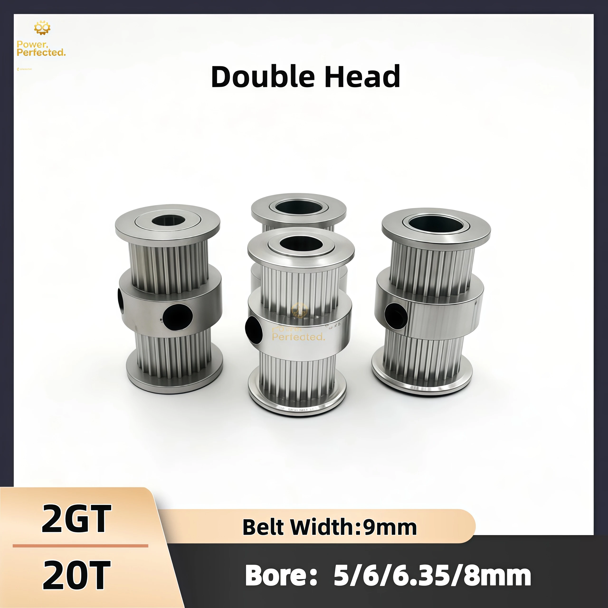 2GT 3D Printer parts GT2 pulley type double head aluminum 20 teeth bore 5mm 6mm 6.35mm 8mm width 9 mm timing pulley
2GT 3D Printer parts GT2 pulley type double head aluminum 20 teeth bore 5mm 6mm 6.35mm 8mm width 9 mm timing pulley