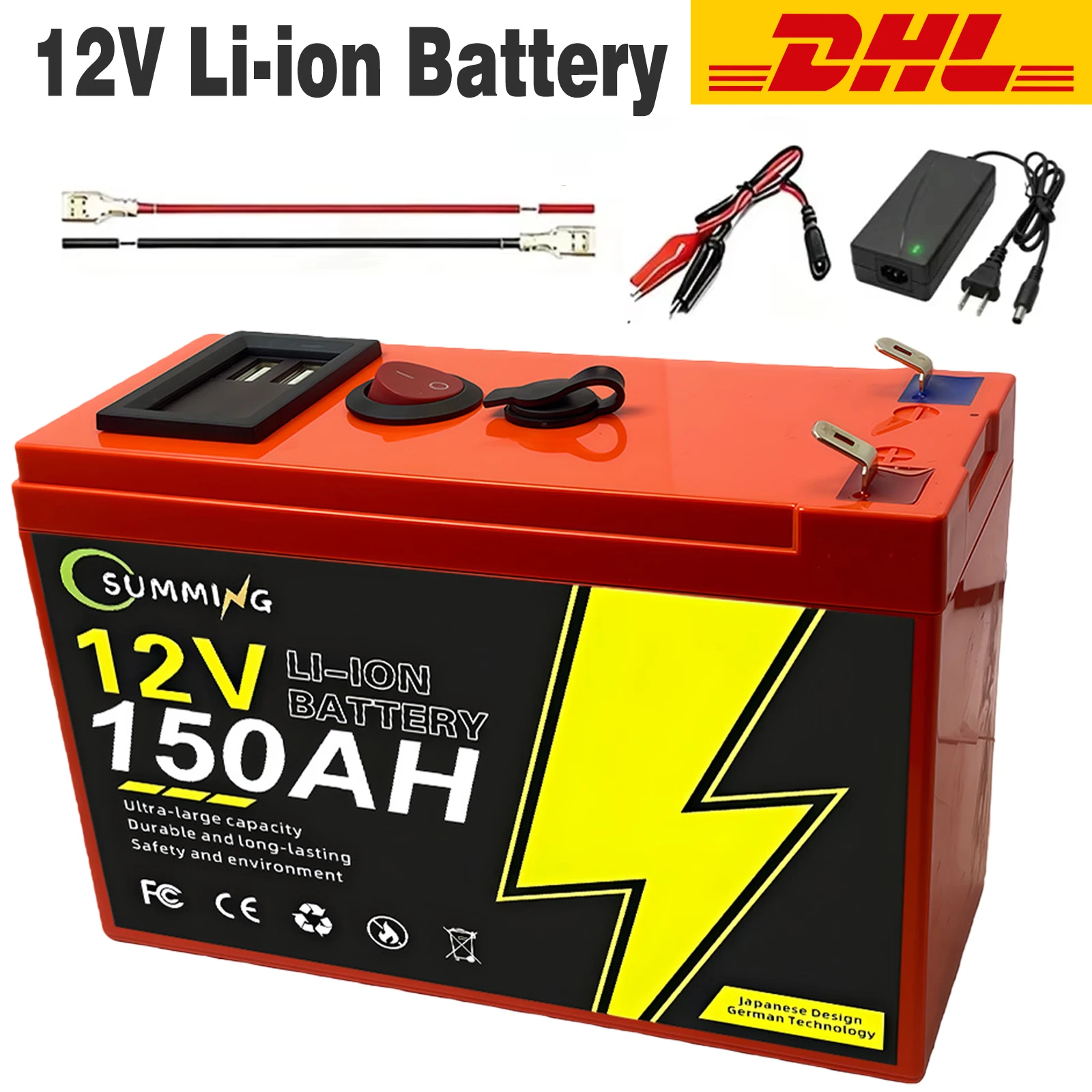 150Ah 12V Lithium Battery 100Ah Nominal Capacity LiFePO4 1280Wh Battery 100A BMS Solar Portable
150Ah 12V Lithium Battery 100Ah Nominal Capacity LiFePO4 1280Wh Battery 100A BMS Solar Portable