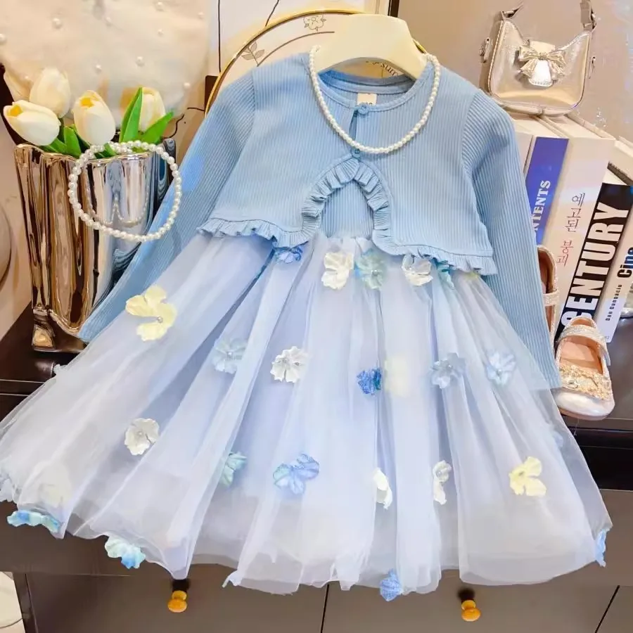 Платья для девочек Весна Осень 2025 Детские вязаные свитера Топы Жилет Платье 2 шт. Костюм принцессы для детской праздничной одежды Комплекты детской 7
Платья для девочек Весна Осень 2025 Детские вязаные свитера Топы Жилет Платье 2 шт. Костюм принцессы для детской праздничной одежды Комплекты детской 7