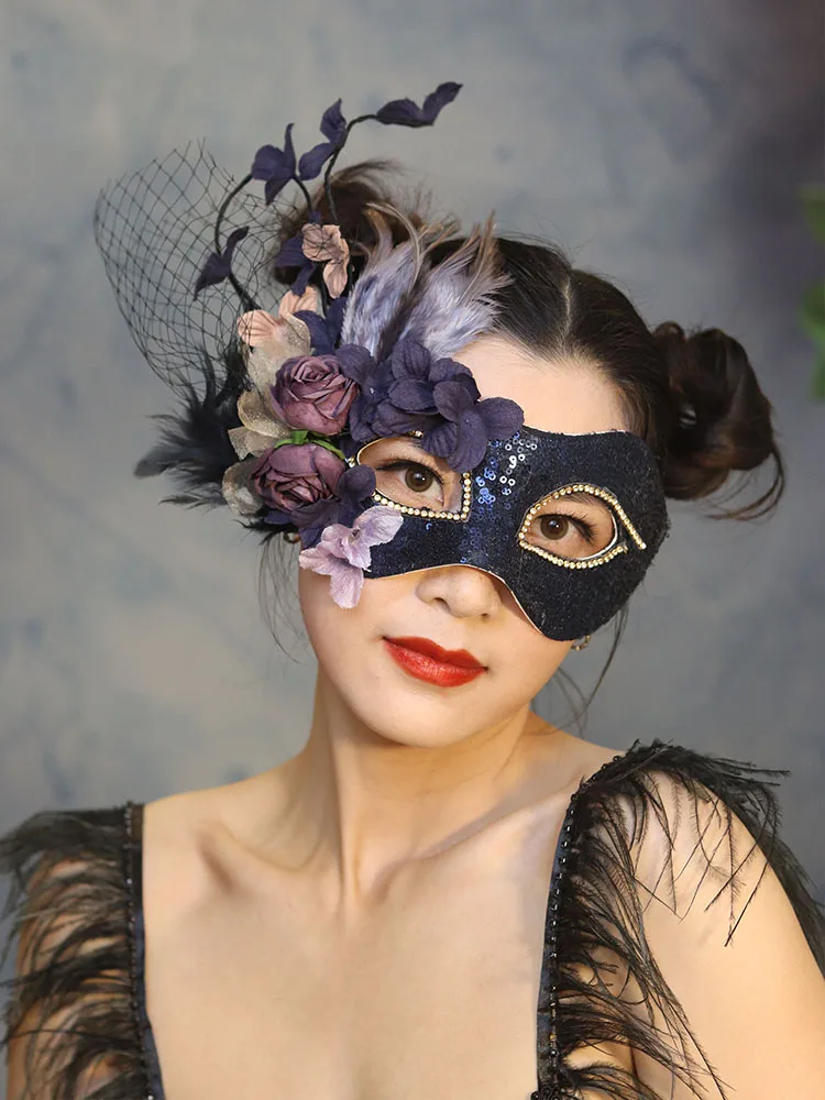 Halloween Mask Mori Girl Exaggerated Side Flower Decoration Beauty Stage Show Party Masked Purple
Halloween Mask Mori Girl Exaggerated Side Flower Decoration Beauty Stage Show Party Masked Purple
