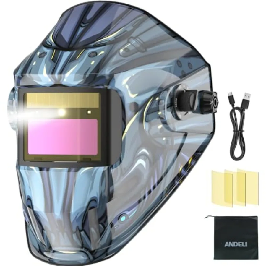 ANDELI Auto Darkening Welding Helmet with Intelligent Light -Full Digital Filter, Rechargeable Battery True Color Welding Mask
ANDELI Auto Darkening Welding Helmet with Intelligent Light -Full Digital Filter, Rechargeable Battery True Color Welding Mask