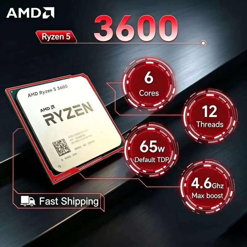 6-Core 12-Thread Unlocked AMD Ryzen 5 3600 Processor 4.4GHz AM4 Socket Desktop Chip Shipped Without Original Packaging Box
6-Core 12-Thread Unlocked AMD Ryzen 5 3600 Processor 4.4GHz AM4 Socket Desktop Chip Shipped Without Original Packaging Box