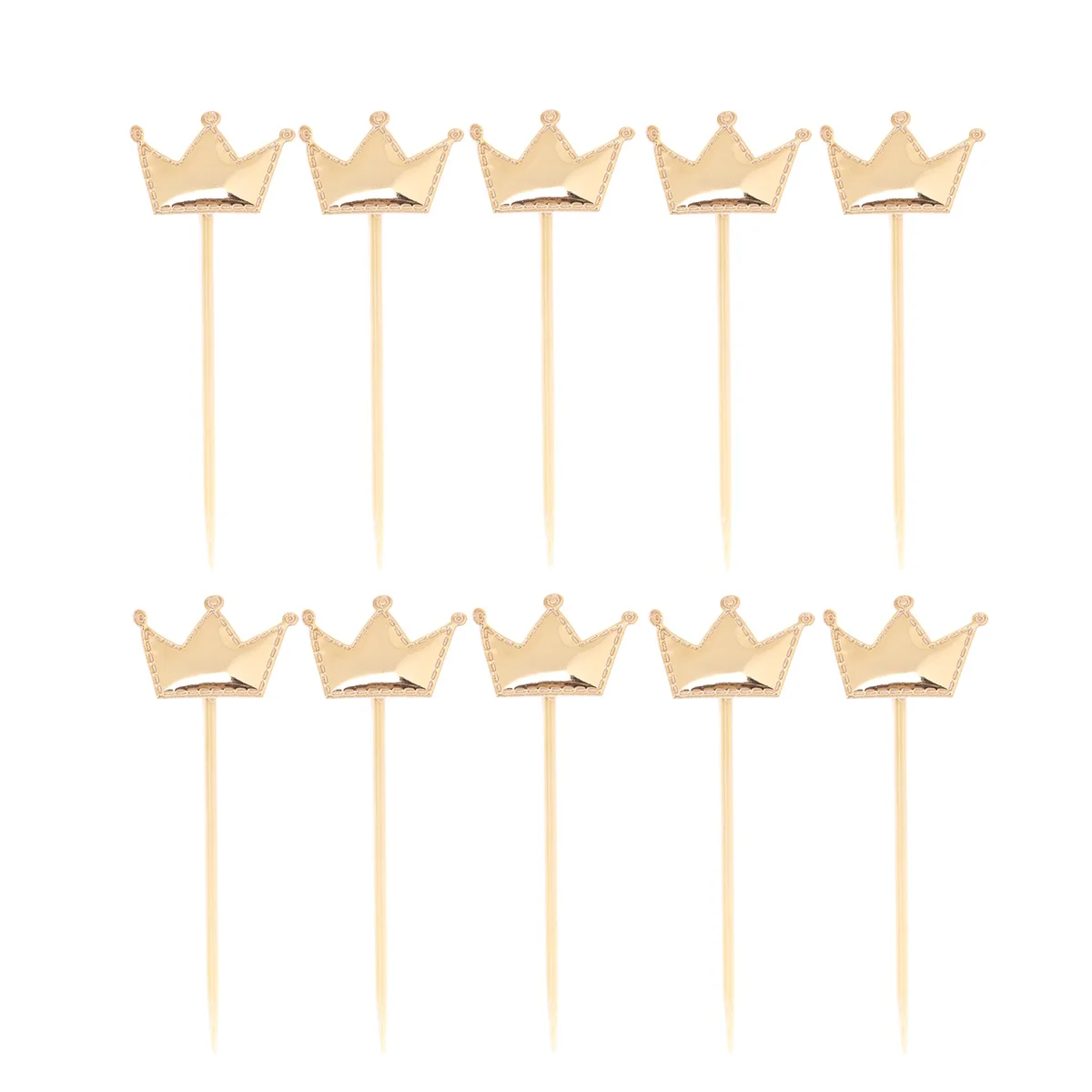 10 pcs Cake Decoration Picks Crown Shaped Birthday Party Supplies Golden Color Food Toppers Cupcake Picks Cake Topper
10 pcs Cake Decoration Picks Crown Shaped Birthday Party Supplies Golden Color Food Toppers Cupcake Picks Cake Topper