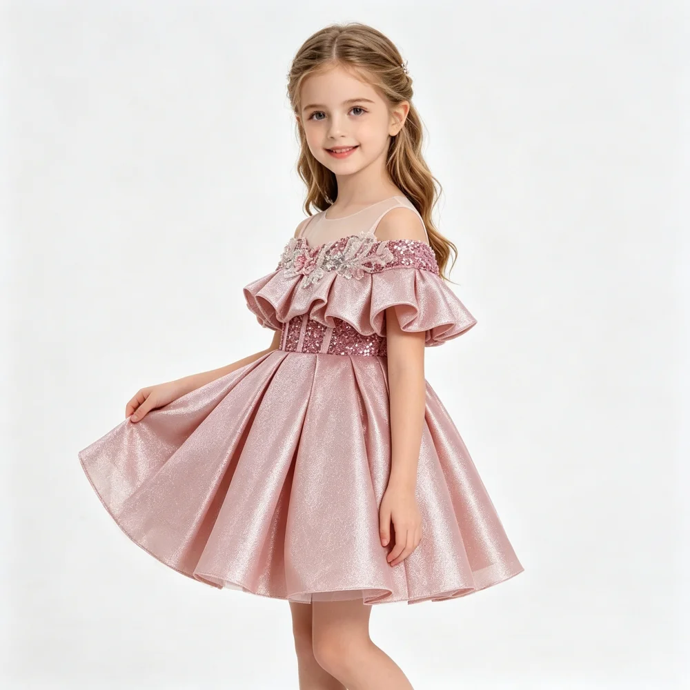 Custom Luxury Flower Girl Dress Wedding Gown Birthday Party Pageant Catwalk Off Shoulder Ruffle Sequin Satin Dress فساتين اطفال
Custom Luxury Flower Girl Dress Wedding Gown Birthday Party Pageant Catwalk Off Shoulder Ruffle Sequin Satin Dress فساتين اطفال