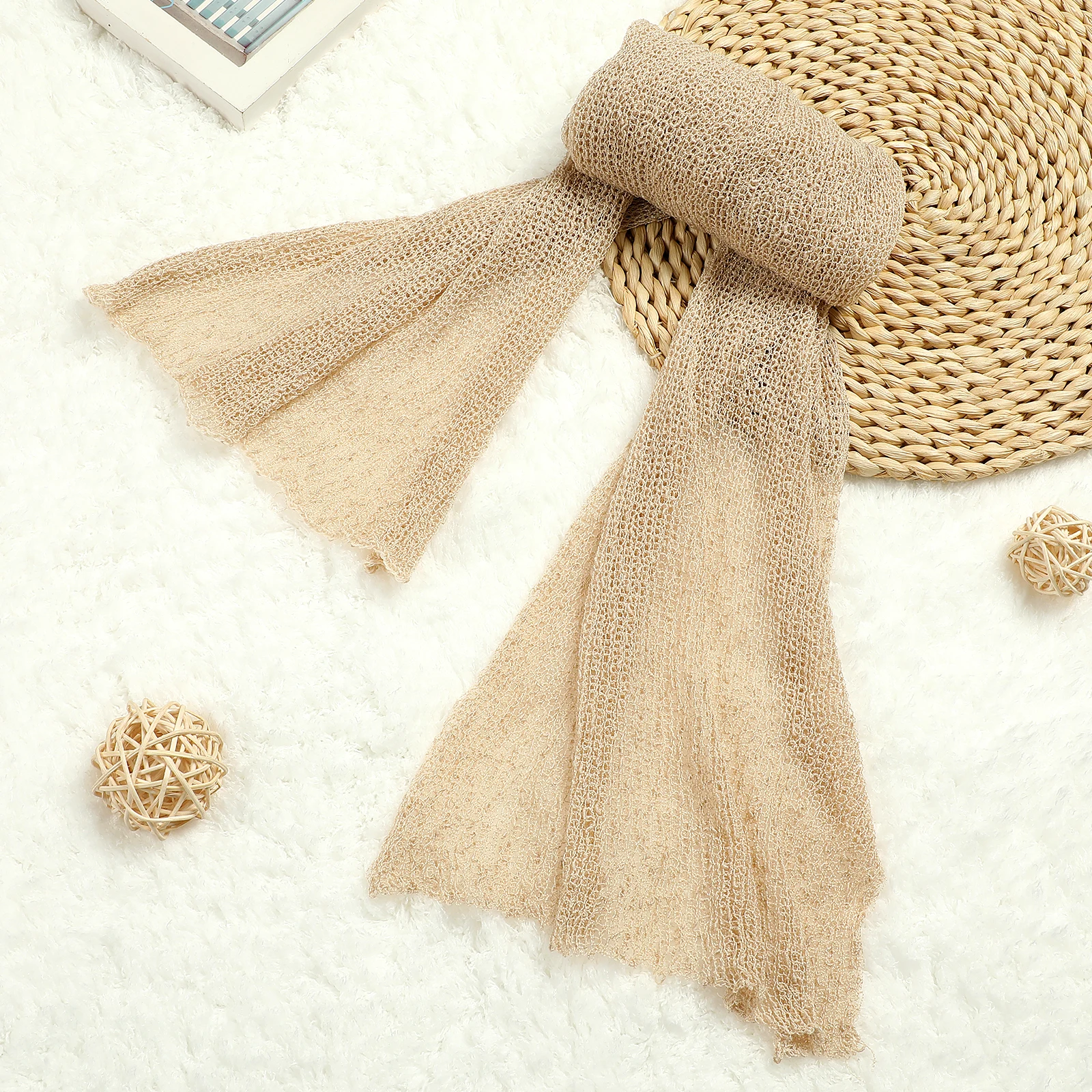 Newborn Photography Props Baby Wrap Swaddle Stretch Wraps European and American Beige
Newborn Photography Props Baby Wrap Swaddle Stretch Wraps European and American Beige