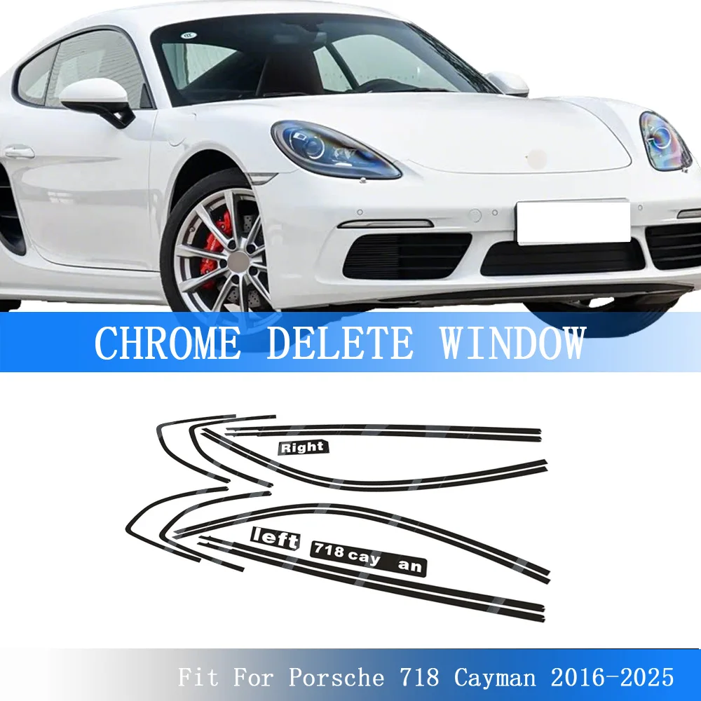 Наклейка-пленка для оконных накладок Porsche 718 Cayman 2016-2025: глянцевый черный цвет, эффект хром-депиляция (Chrome Delete Blackout Overlay)
Наклейка-пленка для оконных накладок Porsche 718 Cayman 2016-2025: глянцевый черный цвет, эффект хром-депиляция (Chrome Delete Blackout Overlay)
