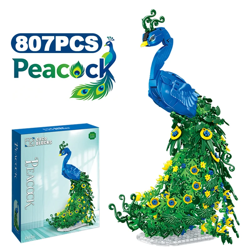 Creative 807PCS Peacock Building Blocks Bird Peafowl Animal Series Model Assembly Bricks Home Decoration Toy Gift For Boys Girls
Creative 807PCS Peacock Building Blocks Bird Peafowl Animal Series Model Assembly Bricks Home Decoration Toy Gift For Boys Girls