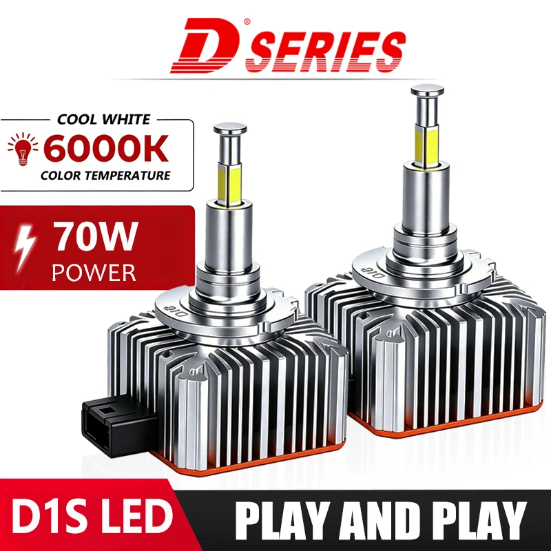 D SERIES 360° Wireless LED Headlight Bulbs, Plug-N-Play, Direct Replacement for OEM HID Ballast, 1:1 Design, 6000K White Light
D SERIES 360° Wireless LED Headlight Bulbs, Plug-N-Play, Direct Replacement for OEM HID Ballast, 1:1 Design, 6000K White Light