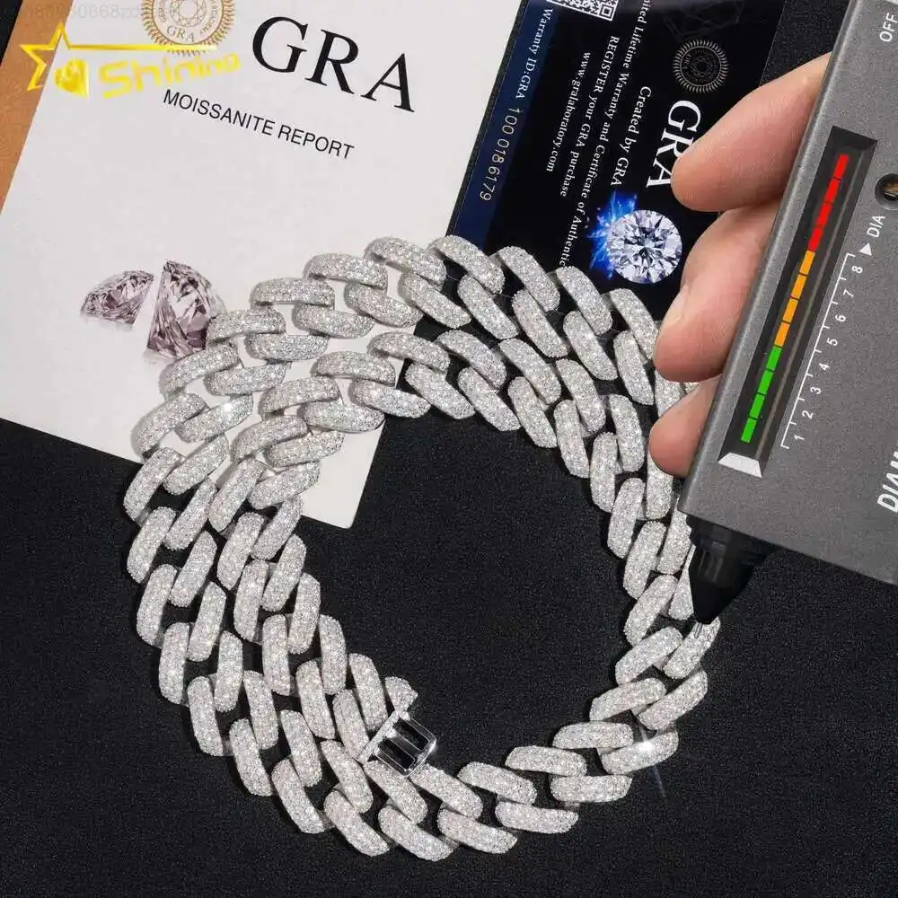 Hip Hop Style 20mm Luxrury Soild Silver 925 Cuban Link Chain Vvs Moissanite Hip Hop Necklace Rapper Jewelry
Hip Hop Style 20mm Luxrury Soild Silver 925 Cuban Link Chain Vvs Moissanite Hip Hop Necklace Rapper Jewelry