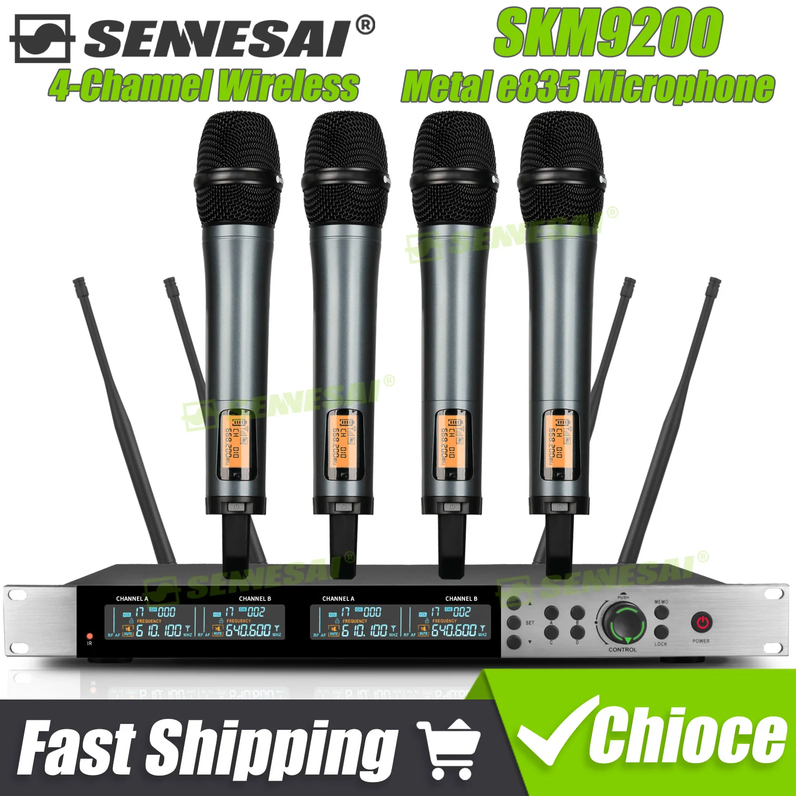 Беспроводной 4-канальный микрофон SKM9200/e835 (цельнометаллический) 600 МГц, профессиональный динамический ручной микрофон для вечеринок, караоке, церкви, сцены
Беспроводной 4-канальный микрофон SKM9200/e835 (цельнометаллический) 600 МГц, профессиональный динамический ручной микрофон для вечеринок, караоке, церкви, сцены