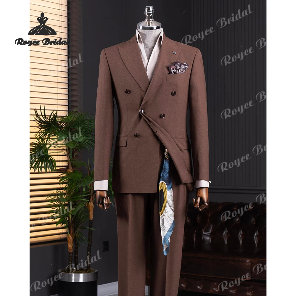 Two Piece Double Breasted Men's Suit Wedding 2026 Peak Lapel Business Evening Suit Customized trajes para hombre
Two Piece Double Breasted Men's Suit Wedding 2026 Peak Lapel Business Evening Suit Customized trajes para hombre