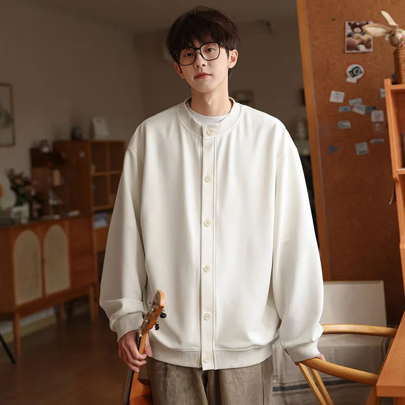 Loose Casual Youth. Student Baseball Collar Lazy Style Sweatshirt with Single-breasted Jacket, Unisex.
Loose Casual Youth. Student Baseball Collar Lazy Style Sweatshirt with Single-breasted Jacket, Unisex.