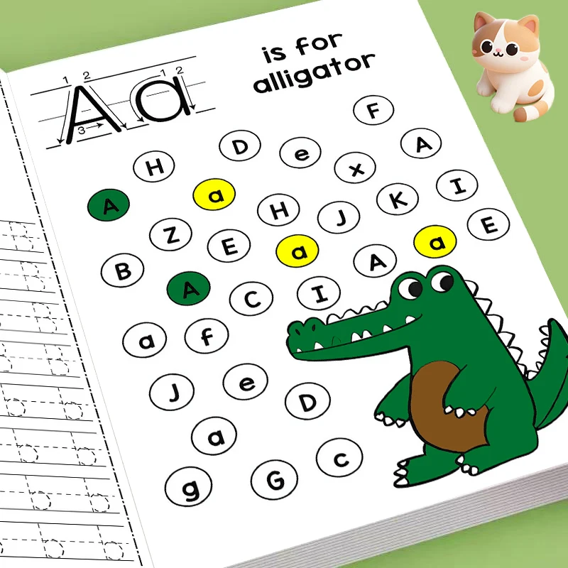 Kids ABC Letter Tracing Educational Workbook A to Z, Cartoon Animal Themed Alphabet Writing & Vocabulary Learning Book
Kids ABC Letter Tracing Educational Workbook A to Z, Cartoon Animal Themed Alphabet Writing & Vocabulary Learning Book