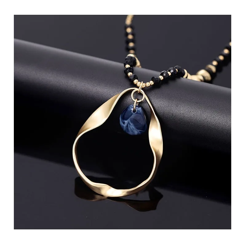 New Sweater Chain Premium Clock Natural Stone Women's Metal Long Necklace
New Sweater Chain Premium Clock Natural Stone Women's Metal Long Necklace