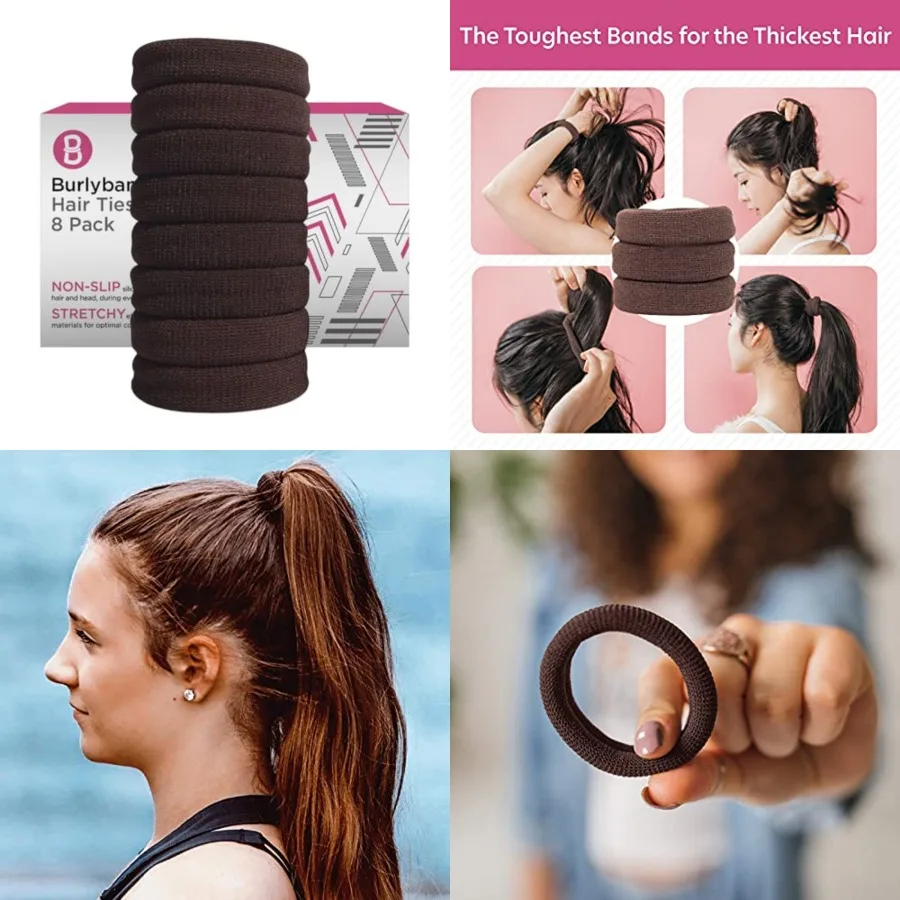 Burlybands Large Hair Ties for Thick, Heavy or Curly Hair - n-Slip, n-Damage, Seamless Women's Ponytail Scrunchies -, 8 Pcs
Burlybands Large Hair Ties for Thick, Heavy or Curly Hair - n-Slip, n-Damage, Seamless Women's Ponytail Scrunchies -, 8 Pcs