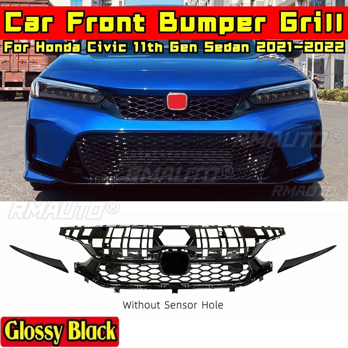 Для Civic Body Kit Передняя решетка Глянцевый черный TR Стиль Автомобильная решетка Решетки для Honda Civic 11-го поколения Седан 2021-2022 Автомобильные аксессуары
Для Civic Body Kit Передняя решетка Глянцевый черный TR Стиль Автомобильная решетка Решетки для Honda Civic 11-го поколения Седан 2021-2022 Автомобильные аксессуары