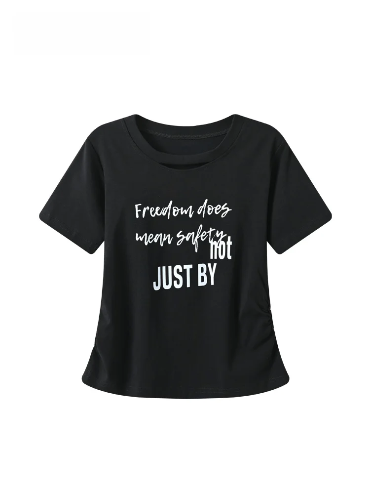 plus Size Women's Short Sleeve T-Shirt round Neck Fashionable Letter Print Summer New Style Cotton Blend Top for Plump Sister
plus Size Women's Short Sleeve T-Shirt round Neck Fashionable Letter Print Summer New Style Cotton Blend Top for Plump Sister