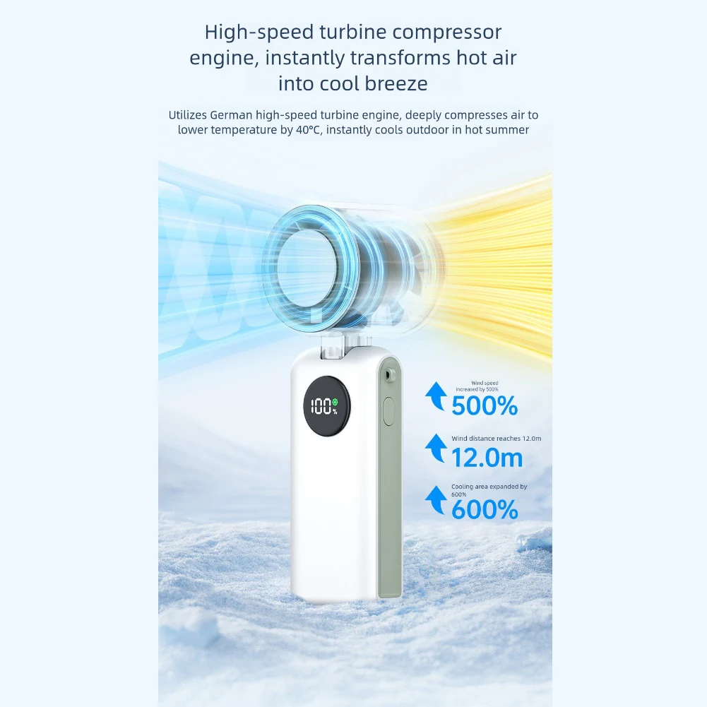 Adjustable Angle Fan Handheld Turbo Fan Summer Cooling 170*60*59mm 135 Adjustable Angle 6000mAh Battery Capacity
Adjustable Angle Fan Handheld Turbo Fan Summer Cooling 170*60*59mm 135 Adjustable Angle 6000mAh Battery Capacity