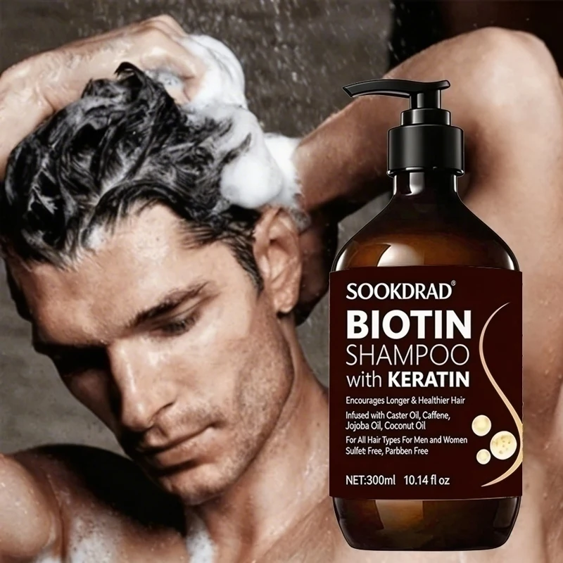 Biotin Keratin Hair Shampoo, Large Capacity 300ml, Gentle Daily Care, Fits Both Men And Women
Biotin Keratin Hair Shampoo, Large Capacity 300ml, Gentle Daily Care, Fits Both Men And Women