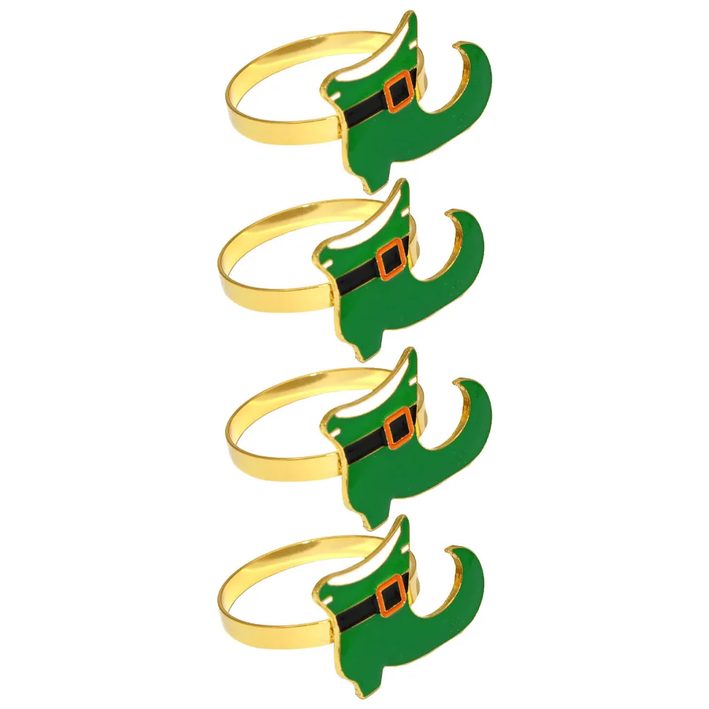 4 Pcs Shoe Shaped Napkin Rings Alloy Corrosion Resistant Suitable Napkins Easy Clean St Patrick Decor Restaurant Table
4 Pcs Shoe Shaped Napkin Rings Alloy Corrosion Resistant Suitable Napkins Easy Clean St Patrick Decor Restaurant Table