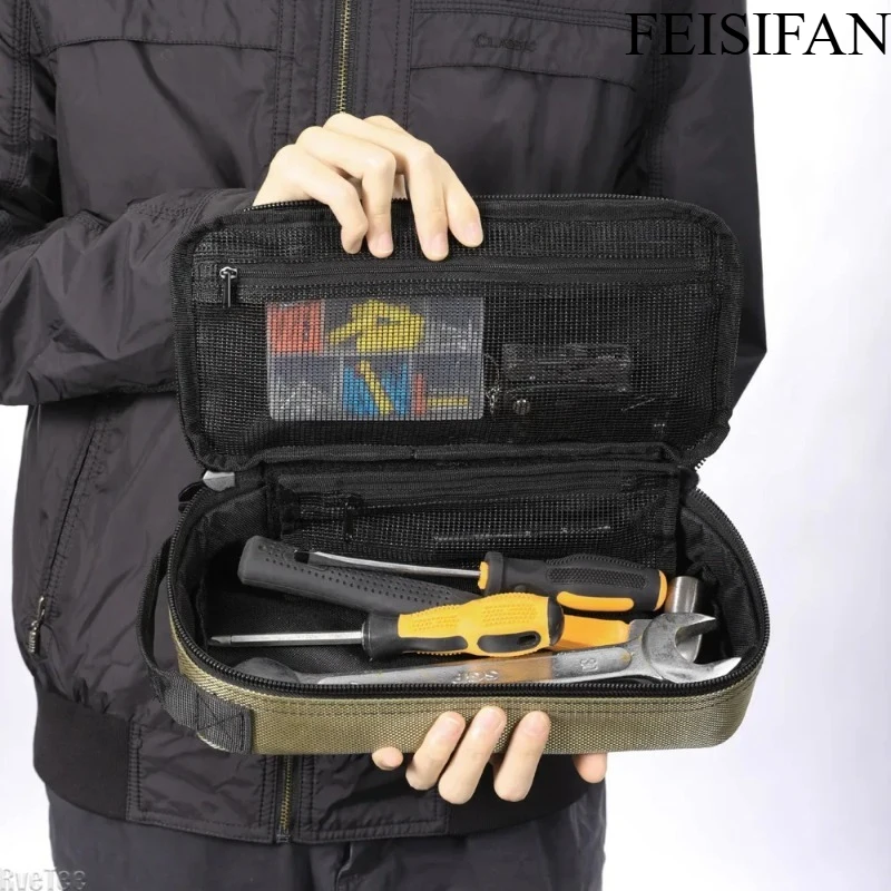 Heavy Duty Portable Electrician Small Tool Pouch, Utility Storage Organizer Case, Compact EDC Bag for Motorcycle & Road Bike Use
Heavy Duty Portable Electrician Small Tool Pouch, Utility Storage Organizer Case, Compact EDC Bag for Motorcycle & Road Bike Use
