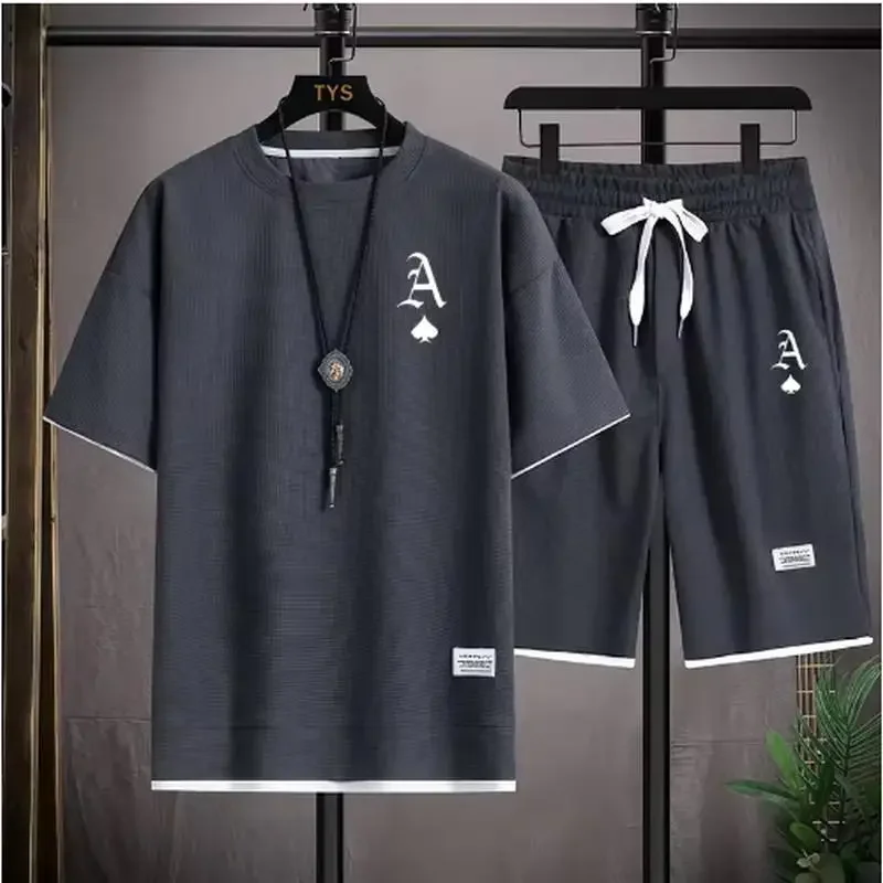 Fashionable casual men's sports suit short-sleeved T-shirt and outdoor summer sports shorts two-piece set daily casualnew in men
Fashionable casual men's sports suit short-sleeved T-shirt and outdoor summer sports shorts two-piece set daily casualnew in men