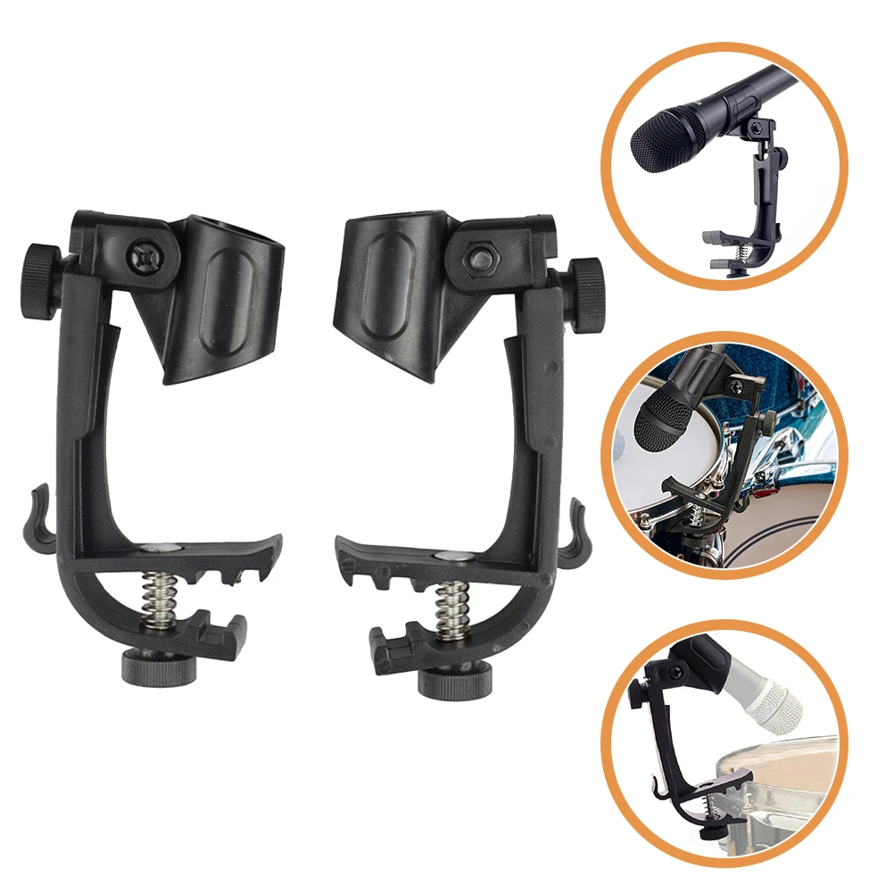 2Pcs Microphone Drum Clip Mount Compact Portable Lightweight Durable Reusable Height Adjustable Inclination Close Recording Mic 
2Pcs Microphone Drum Clip Mount Compact Portable Lightweight Durable Reusable Height Adjustable Inclination Close Recording Mic