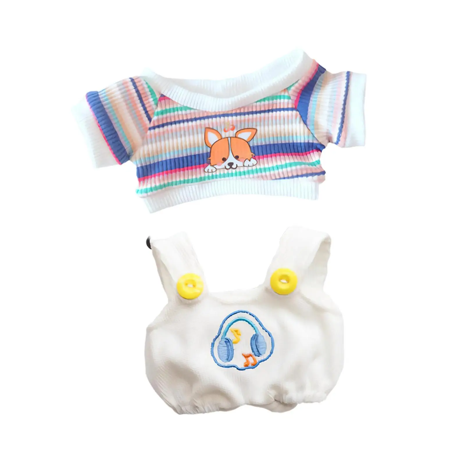 2 Pieces Dolls Suspender Pants and T Shirt Accessories Miniature Clothes for 20cm Dolls Dress up Girl Dolls Thanksgiving Gifts
2 Pieces Dolls Suspender Pants and T Shirt Accessories Miniature Clothes for 20cm Dolls Dress up Girl Dolls Thanksgiving Gifts