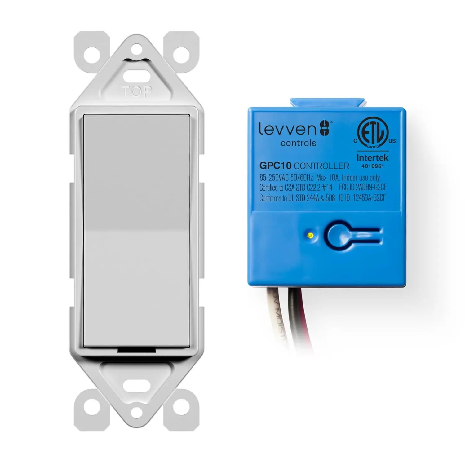 Wireless On/Off Switch Kit with Receiver, Decorator-Style in White for Easy Home Control
Wireless On/Off Switch Kit with Receiver, Decorator-Style in White for Easy Home Control