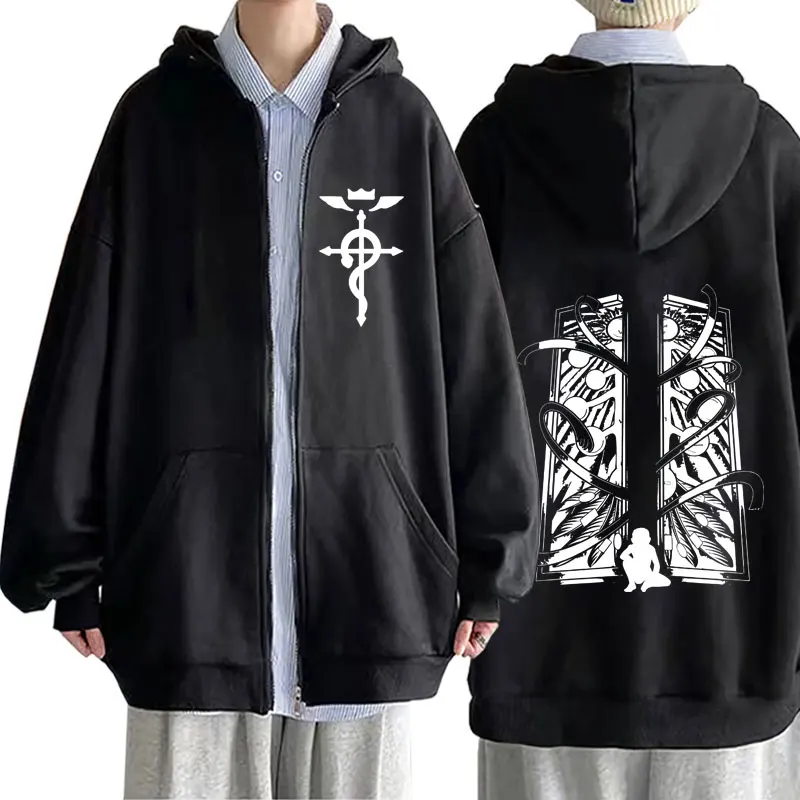 Anime Fullmetal Alchemist Edward Elric Merch Zipper Hoodie Men Women Clothing Casual Oversized Zip Up Jacket Male Vintage Coat
Anime Fullmetal Alchemist Edward Elric Merch Zipper Hoodie Men Women Clothing Casual Oversized Zip Up Jacket Male Vintage Coat