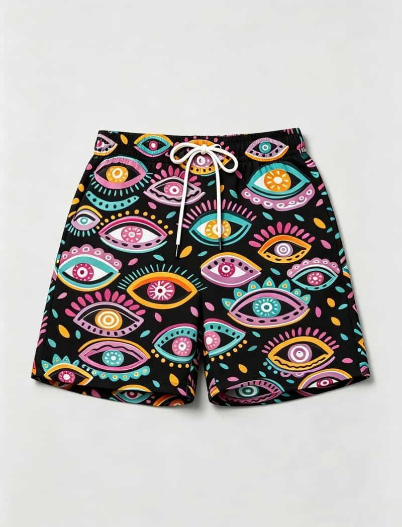 Men's Evil Eye Talisman Printed Beach Shorts with Mysterious Elements, Suitable for Beach, Surfing, and Summer Dressing
Men's Evil Eye Talisman Printed Beach Shorts with Mysterious Elements, Suitable for Beach, Surfing, and Summer Dressing