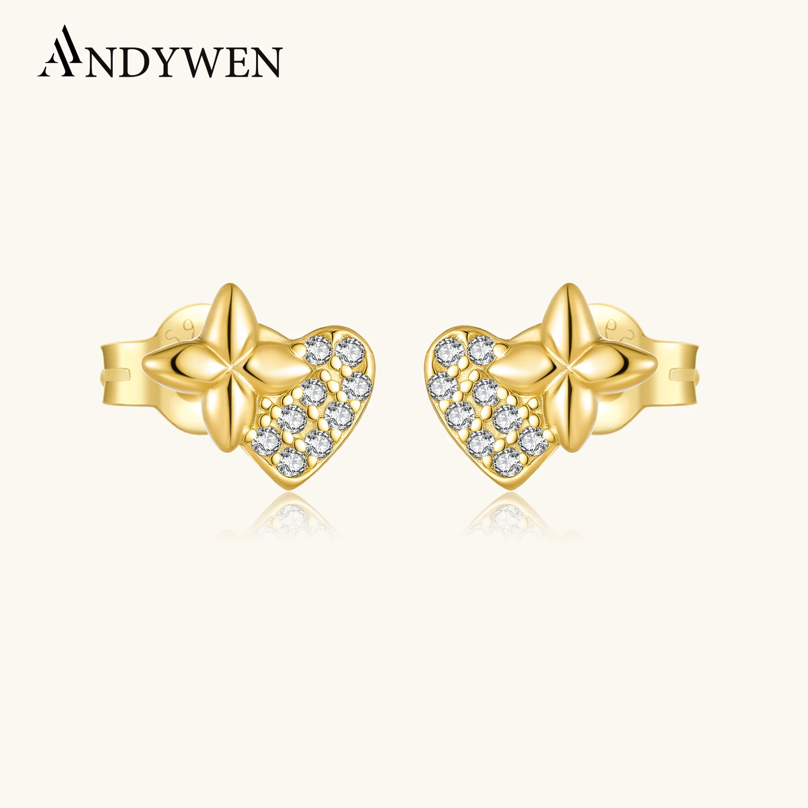 ANDYWEN 925 Sterling Silver Love Heart Flower Earrings with Sparkling CZ Zircon Sweet Romantic 2025 Women Wedding Gift
ANDYWEN 925 Sterling Silver Love Heart Flower Earrings with Sparkling CZ Zircon Sweet Romantic 2025 Women Wedding Gift