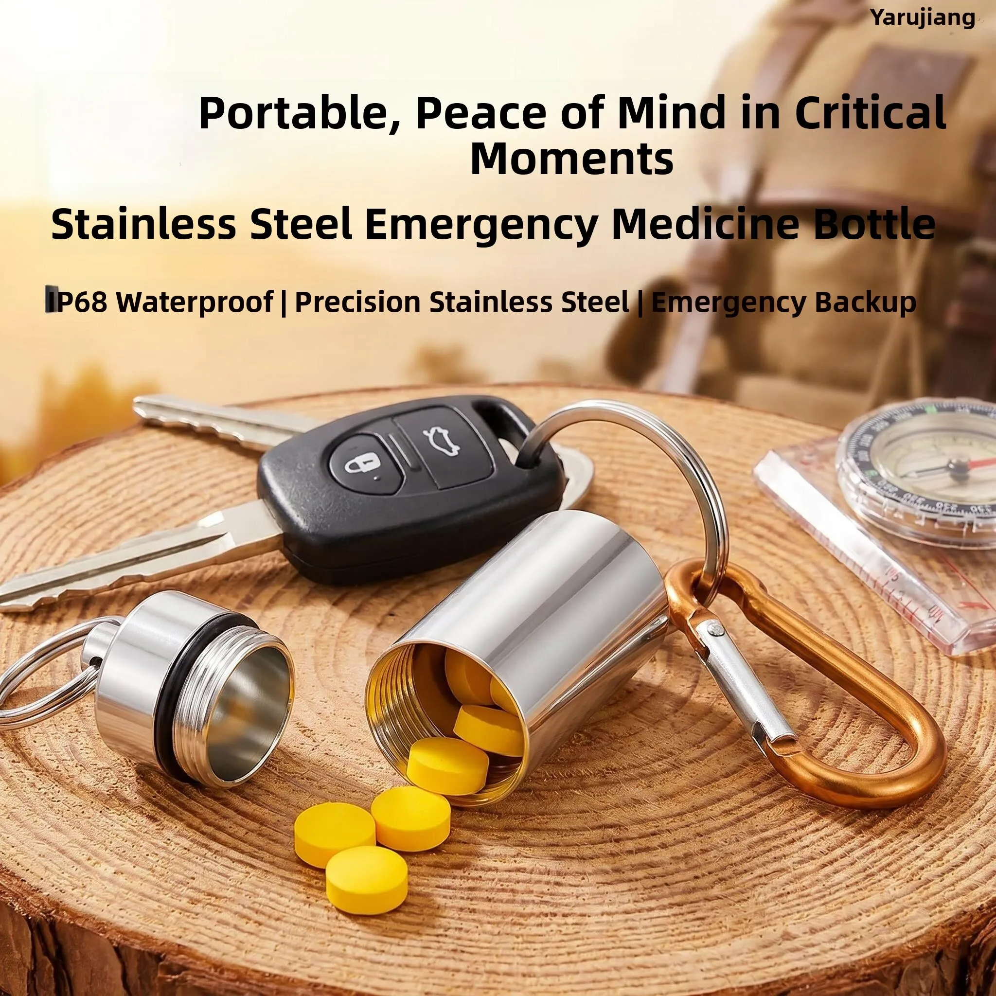 Portable Aluminum Alloy Medicine Box Waterproof Sealed Keychain Outdoor Carry-On Personal Health Care Storage Solution
Portable Aluminum Alloy Medicine Box Waterproof Sealed Keychain Outdoor Carry-On Personal Health Care Storage Solution