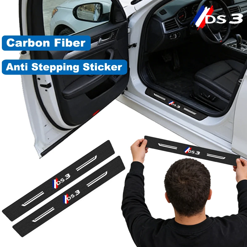 Carbon Fiber Welcome Pedal Protection, Front and Rear Door Anti Stepping Stickers, for DS3 Car Door Sill Strips for Citroen
Carbon Fiber Welcome Pedal Protection, Front and Rear Door Anti Stepping Stickers, for DS3 Car Door Sill Strips for Citroen