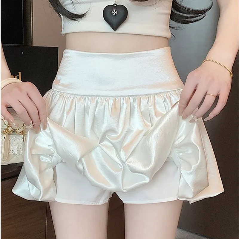 New 2026 Women Skirts White Black Half Llength Skirt Spring Summer Korean Version Satin High Waisted Bud Fluffy Short Skirt
New 2026 Women Skirts White Black Half Llength Skirt Spring Summer Korean Version Satin High Waisted Bud Fluffy Short Skirt