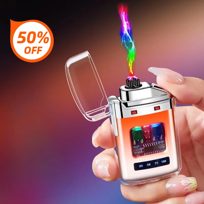 2025 Transparent Electronic Pulse Lighter Rechargeable Arc Lighter Dual Arc Cigarette Lighter LED Display Battery Level
2025 Transparent Electronic Pulse Lighter Rechargeable Arc Lighter Dual Arc Cigarette Lighter LED Display Battery Level