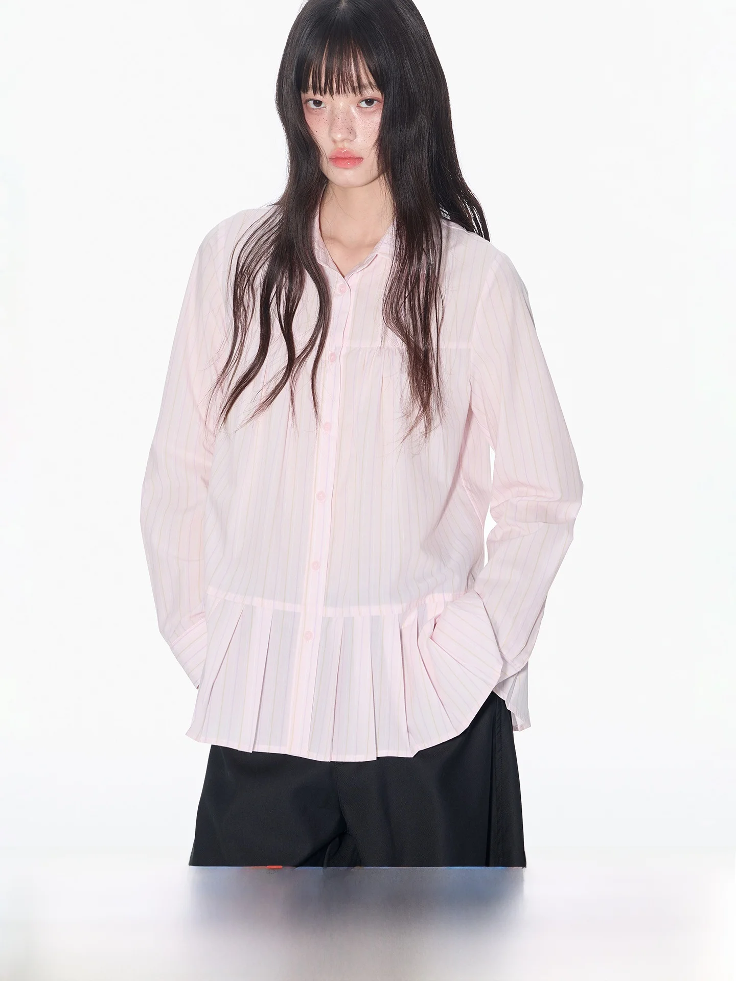 Original Design Youthful Pink Striped Long Sve Women's irt Loose Fit Cotton A-Line Hem Commute Sle Korean Faion
Original Design Youthful Pink Striped Long Sve Women's irt Loose Fit Cotton A-Line Hem Commute Sle Korean Faion