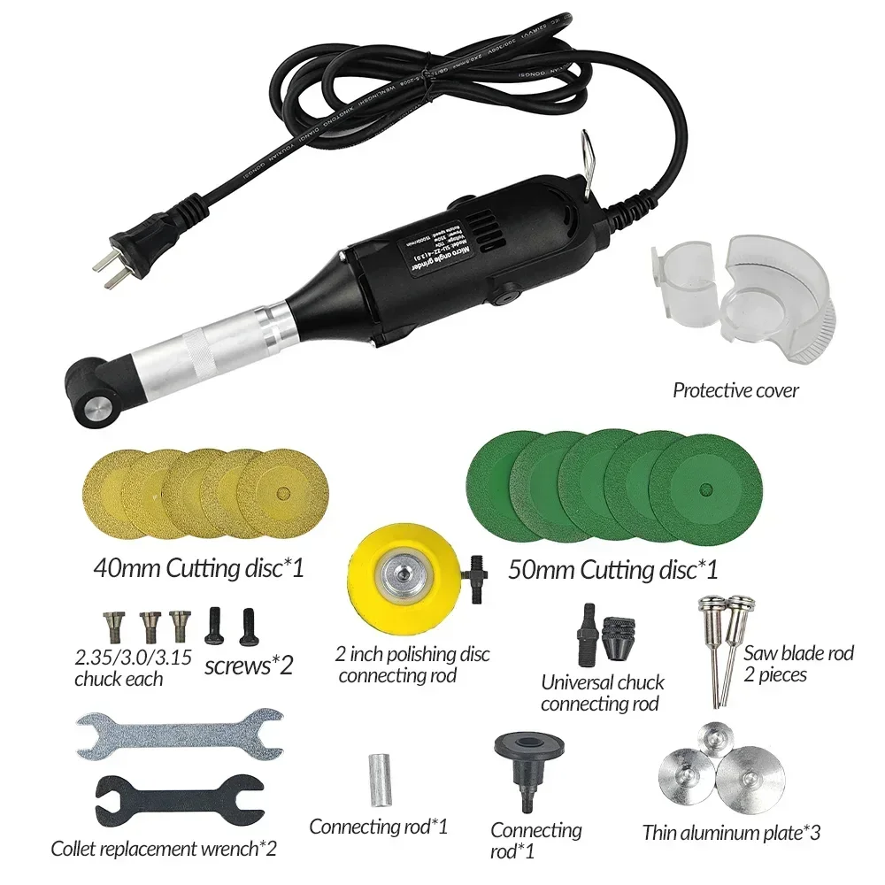 110V Electric Elbow Angle Grinder 6-speed Control Switch Woodworking Polishing Motor Micro Angle Grinder Tile Cleaning Tool
110V Electric Elbow Angle Grinder 6-speed Control Switch Woodworking Polishing Motor Micro Angle Grinder Tile Cleaning Tool