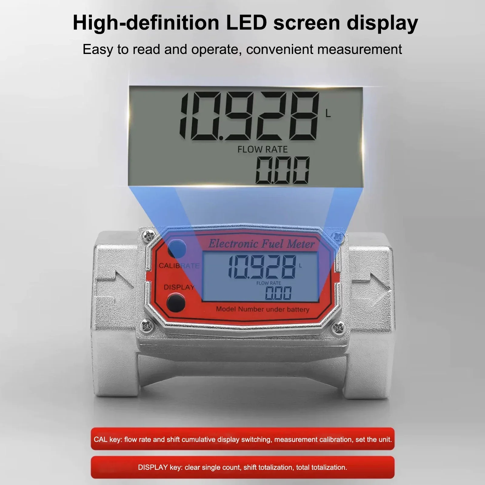 Aluminum Alloy Durable Digital Turbine Flow Meter Lcd Electronic Fuel Meter Flowmeter Npt Counter Diesel Petrol Methanol Water
Aluminum Alloy Durable Digital Turbine Flow Meter Lcd Electronic Fuel Meter Flowmeter Npt Counter Diesel Petrol Methanol Water
