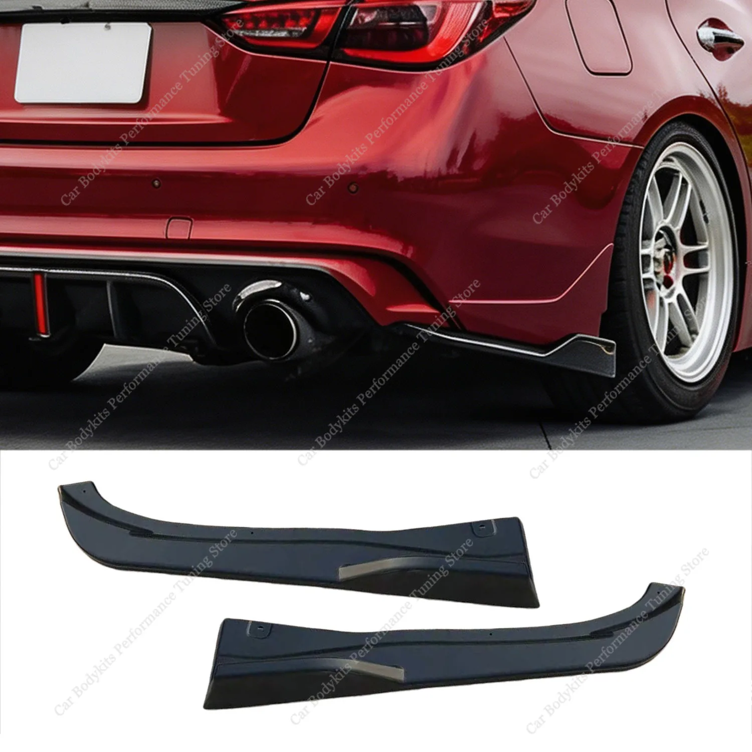 2pcs Golss Black Rear Bumper Side Splitter For Infiniti Q50S Q50 V37 Sport/Red Sport 2018-2014 Rear Bumper Diffuser Bodykits
2pcs Golss Black Rear Bumper Side Splitter For Infiniti Q50S Q50 V37 Sport/Red Sport 2018-2014 Rear Bumper Diffuser Bodykits