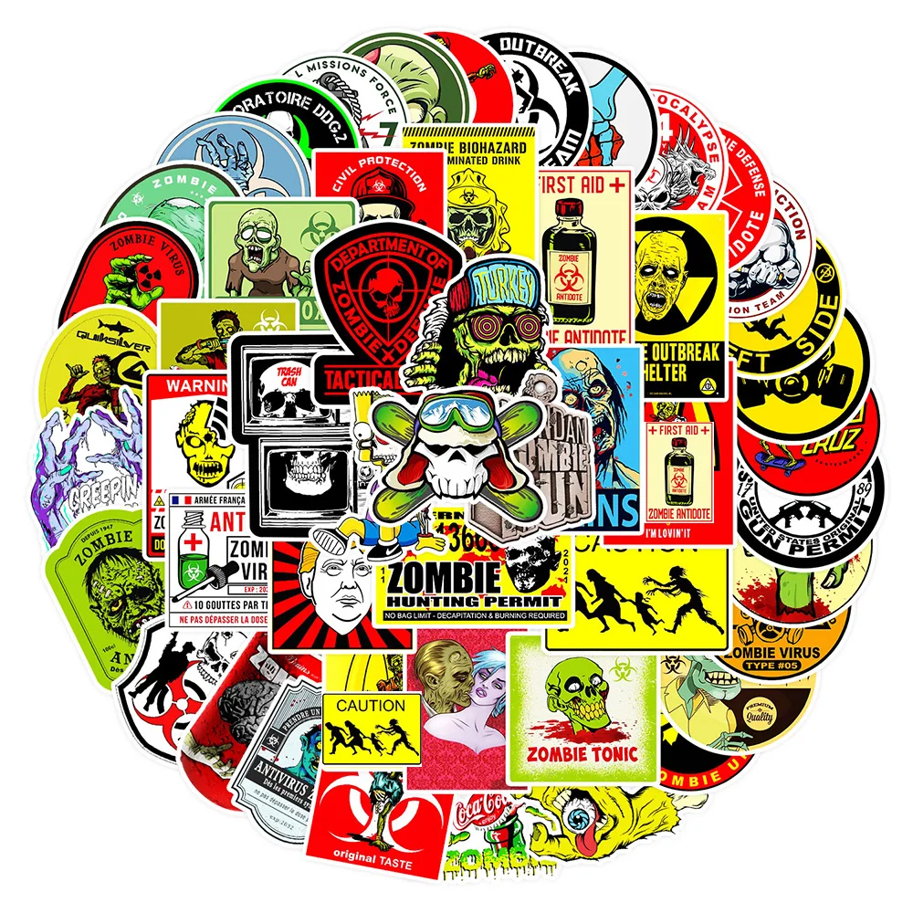 10/30/50pcs Horror Skull Zombie Bio Stickers Cool Cartoon Decals Toys DIY Stationery Laptop Suitcase Waterproof Sticker for Kids
10/30/50pcs Horror Skull Zombie Bio Stickers Cool Cartoon Decals Toys DIY Stationery Laptop Suitcase Waterproof Sticker for Kids