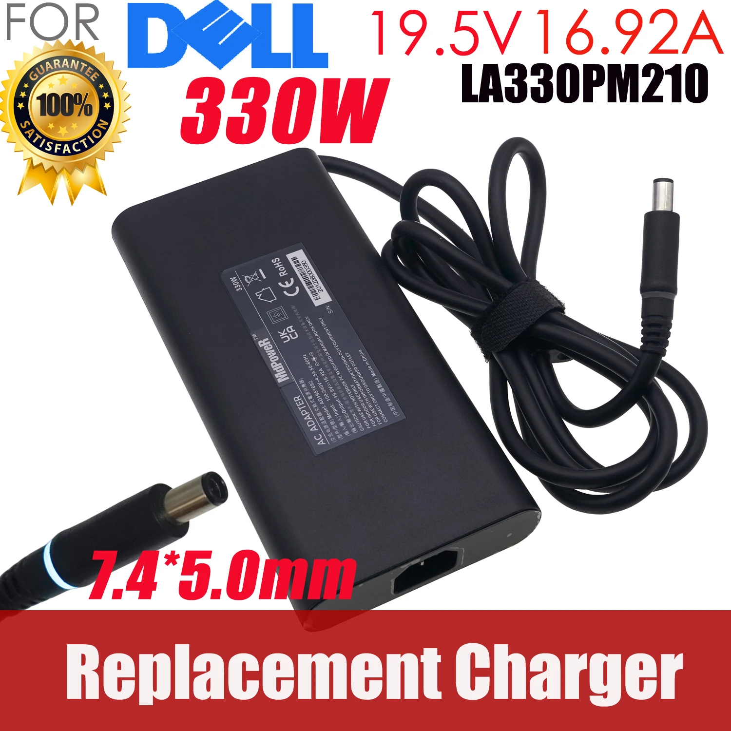 Slim Portable 19.5V 16.92A 330W GAN AC Adapter Charger For DELL Alienware Laptop Power Supply LA330PM210 HA330PM201 DA330PM201
Slim Portable 19.5V 16.92A 330W GAN AC Adapter Charger For DELL Alienware Laptop Power Supply LA330PM210 HA330PM201 DA330PM201
