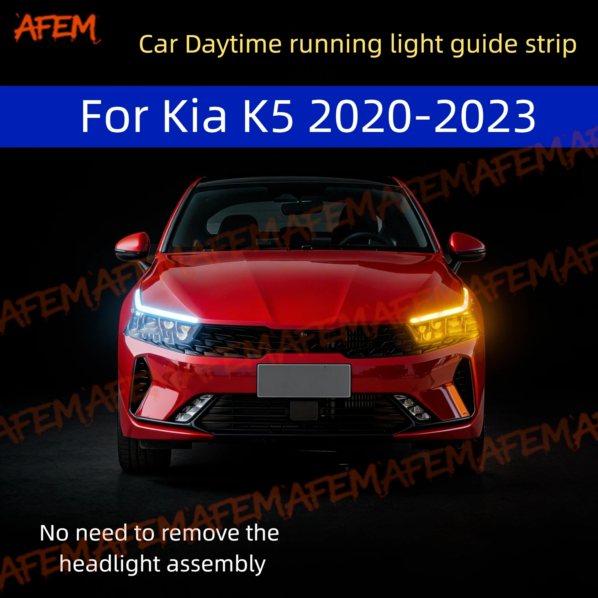 2pcs For Kia K5 2020-2023 12V Car DRL Daytime Running Light Start Scan Style Sequential FlowingTurn Signal Light Ultra-Thin
2pcs For Kia K5 2020-2023 12V Car DRL Daytime Running Light Start Scan Style Sequential FlowingTurn Signal Light Ultra-Thin