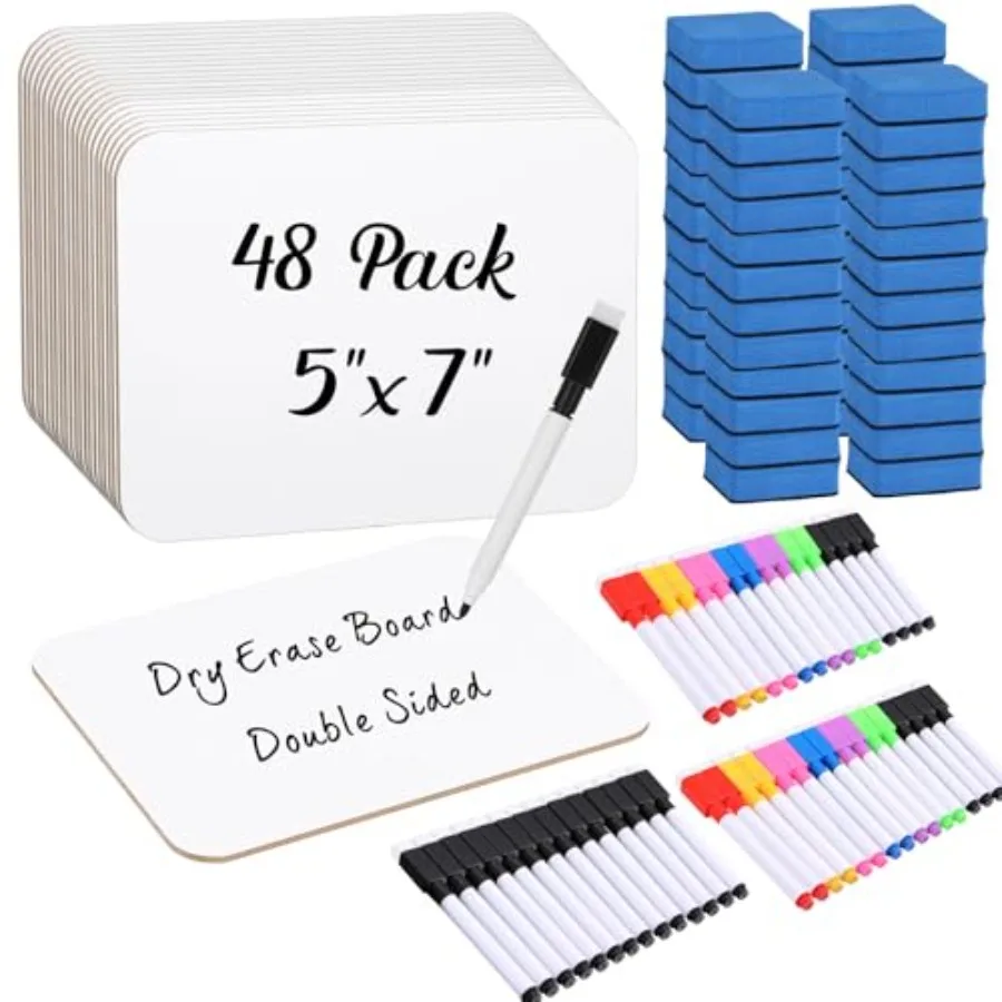 Sets Small Whiteboard Dry Erase Boards 5" x7'' Mini Double Sided Dry Erase Lap Boards with Markers Erasers Pen Holders Personal
Sets Small Whiteboard Dry Erase Boards 5" x7'' Mini Double Sided Dry Erase Lap Boards with Markers Erasers Pen Holders Personal
