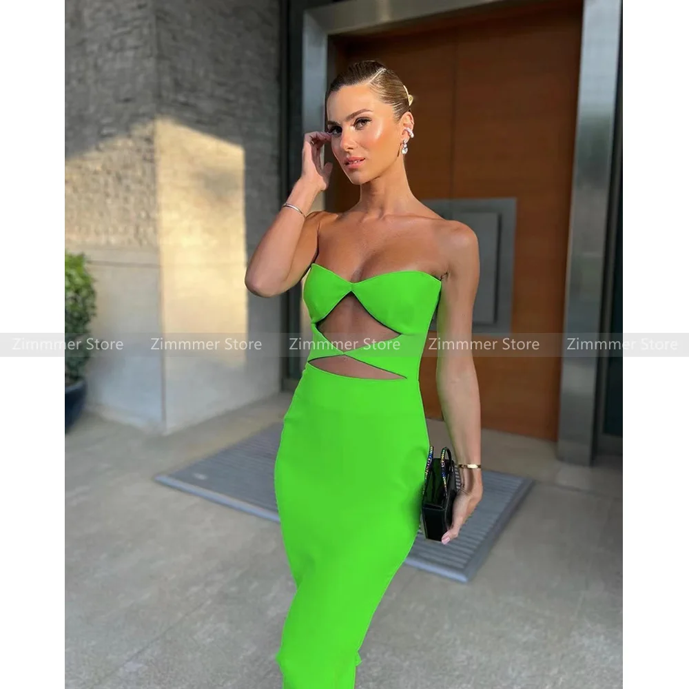 High-end temperament European and American sexy tube top hollow waist slim hip party birthday banquet dress dress
High-end temperament European and American sexy tube top hollow waist slim hip party birthday banquet dress dress